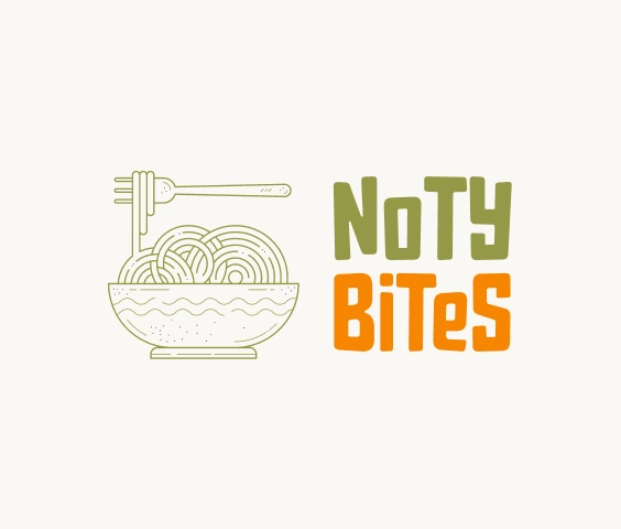 Yaratıcı noodle restoran logosu