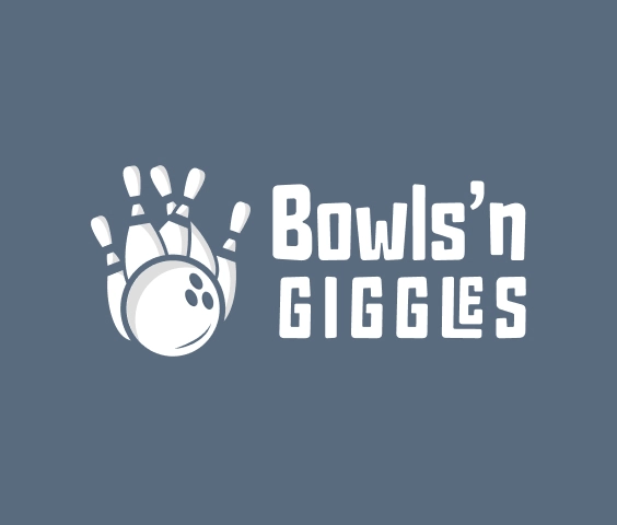 Bowling lobutu illüstrasyonlu logo