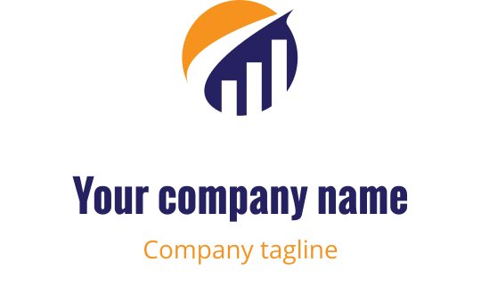 Yükselen çubuk grafiği ve güneş unsuru içeren modern logo tasarımı