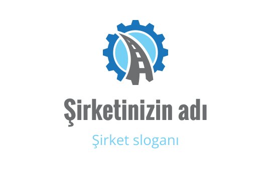 Dişli şeklinde bir yol içeren modern logo tasarımı