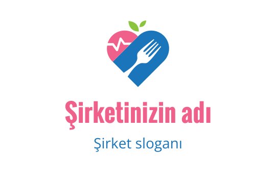 Yeşil yapraklar ve canlı renklerle kalp ve el logo tasarımı
