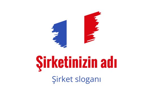 Kırmızı ve mavi fırça darbeleriyle cesur logo tasarımı