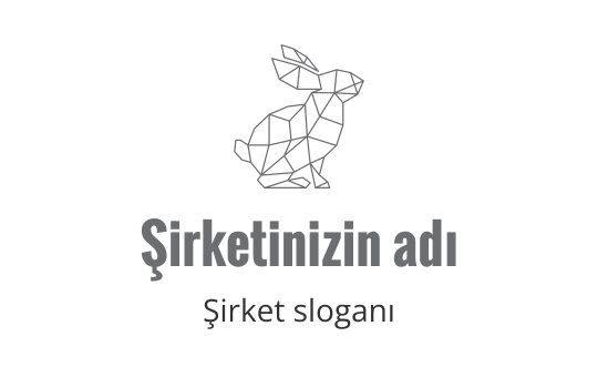 Minimalist tarzda geometrik tavşan logo tasarımı