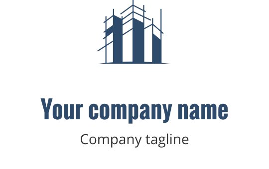 Modern mavi logo tasarımı, stilize rüzgar türbinleri ve temiz hatlar içeriyor