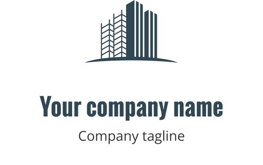 Modern yeşil iskele logo tasarımı geometrik şekillerle