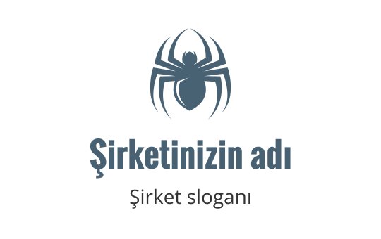 Mavi ve gri tonlarında modern örümcek logo tasarımı