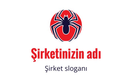Kırmızı ve lacivert dairesel arka plana sahip cesur örümcek logo tasarımı
