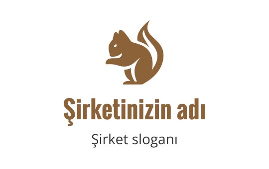 Sıcak kahverengi tonlarında neşeli sincap logo tasarımı