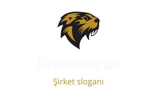 Siyah ve altın renkte cesur aslan başı logo tasarımı
