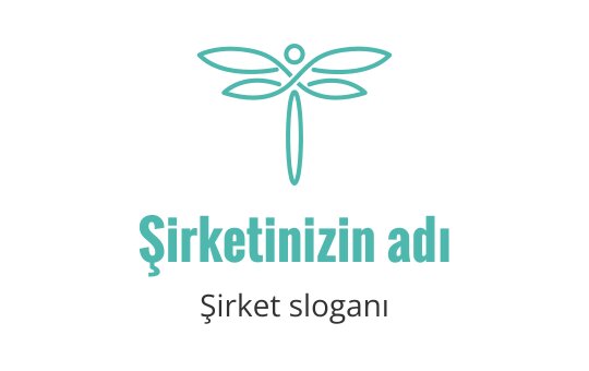 Modern tarzda, teal renginde şık bir yusufçuk logo tasarımı