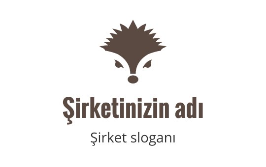 Şık bir kirpi logo tasarımı, keskin dikenler ve nötr tonlarla
