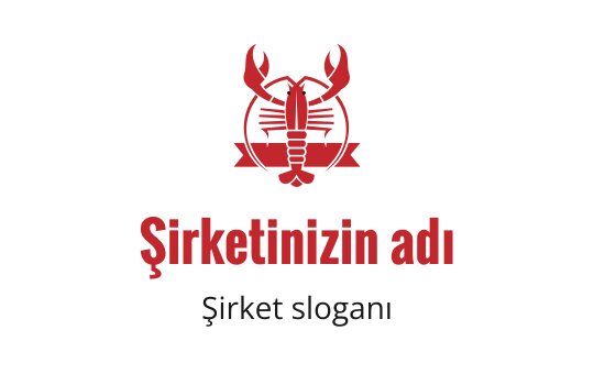 Kırmızı pençeleri ve dairesel amblemi olan cesur ıstakoz logo tasarımı