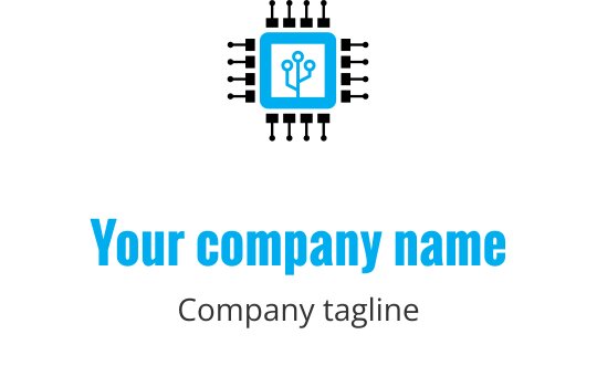 Modern camgöbeği logo tasarımı, stilize edilmiş bir bilgisayar monitörü içeriyor