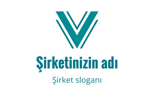 Modern teal logo tasarımı, keskin açılara sahip stilize edilmiş V harfi içeriyor