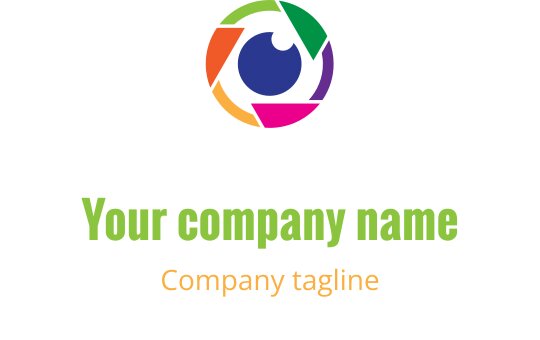 Yeşil bir yaprağın mercan ve kırmızı unsurlarla iç içe geçtiği yaratıcı logo tasarımı