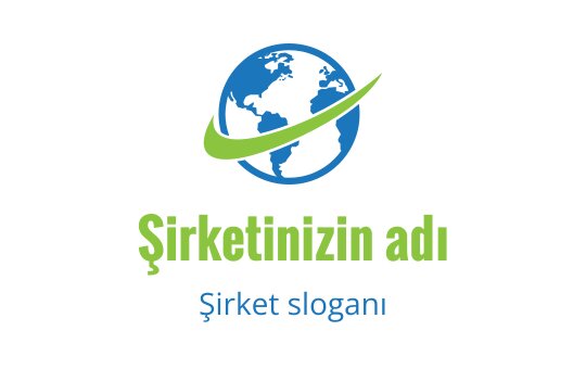 Yeşil dalga ve mavi kıtalarla modern küre logo tasarımı