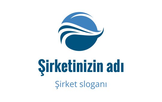 Modern mavi ve yeşil logo tasarımı, dalga ve dairesel unsurlar içeriyor