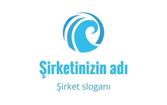 Akışkan kıvrımlara sahip modern mavi dalga logo tasarımı