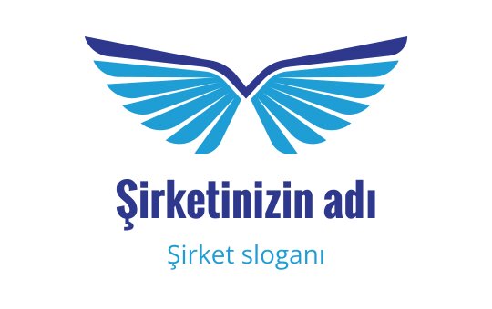 Modern ve dinamik bir his veren şık mavi kanat logo tasarımı