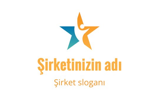Dinamik bir figür içeren renkli yıldız logo tasarımı