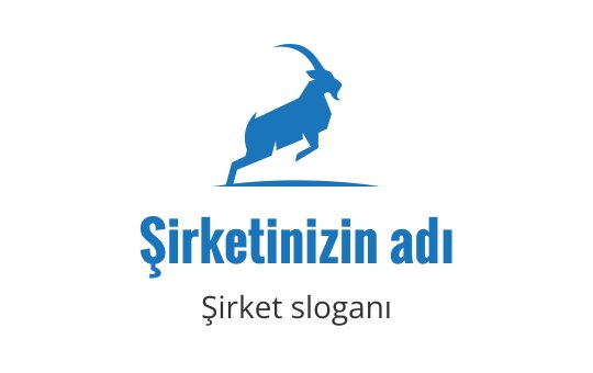 Sıçrayan siluetiyle dinamik mavi keçi logo tasarımı