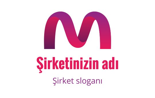 Modern gradyan logo tasarımı, pembe tonlarında stilize edilmiş M harfi içeriyor