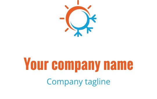 Güneş ve kertenkele silueti içeren renkli logo tasarımı