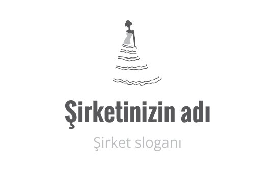 Akışkan hatlarla bir elbise silueti içeren şık logo tasarımı