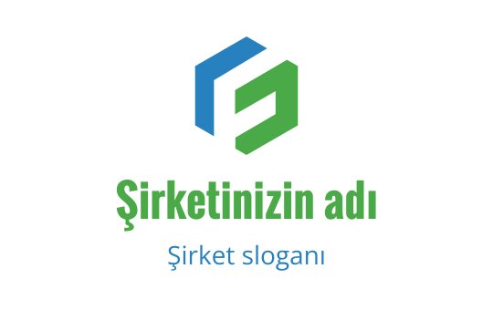 Mavi ve yeşil şekiller içeren modern geometrik logo tasarımı