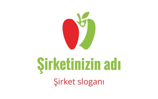 Kırmızı ve yeşil biber motifi içeren renkli logo tasarımı