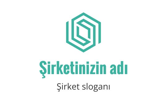 Modern geometrik logo tasarımı, teal renkli iç içe geçmiş şekillerle