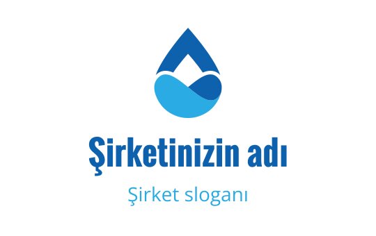 Katmanlı dalgalarla modern mavi su damlası logo tasarımı