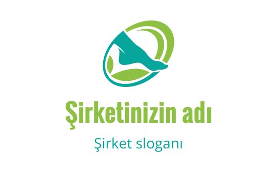 Dairesel yeşil çerçeve içinde stilize edilmiş ayak bulunan modern logo tasarımı