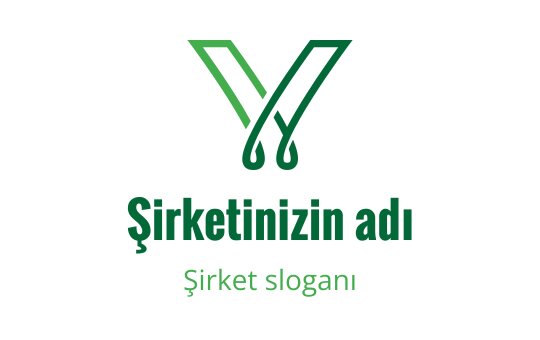 İç içe geçmiş V şekilleriyle modern yeşil logo tasarımı