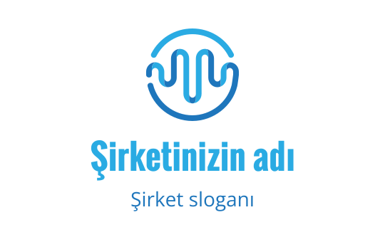 Dairesel dalga deseni içeren modern mavi logo tasarımı
