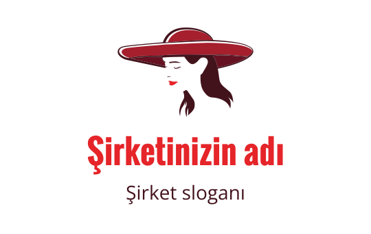 Şık bir logo tasarımı, kırmızı şapka takan bir kadını içeriyor