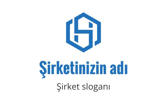 İçinde stilize harfler bulunan modern mavi altıgen logo tasarımı