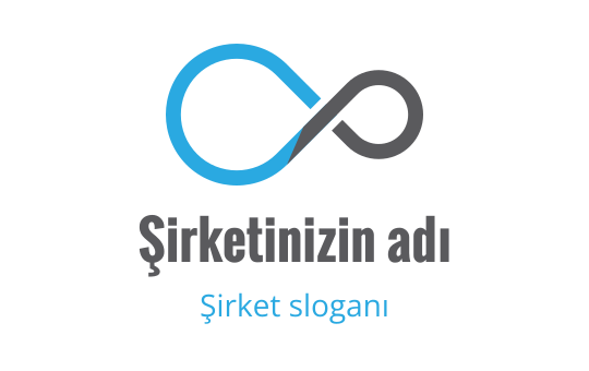 Mavi ve gri unsurlarla modern sonsuzluk logo tasarımı