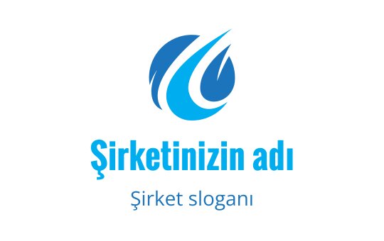 Akıcı kıvrımlara sahip modern mavi dalga logo tasarımı