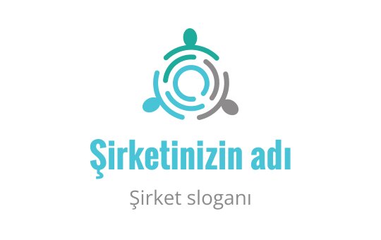 Modern logo tasarımı, yeşil ve gri tonlarında iç içe geçmiş figürler içeriyor