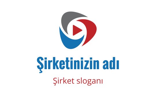 Dinamik logo tasarımı, bir oynatma butonu ve dönen renkler içeriyor