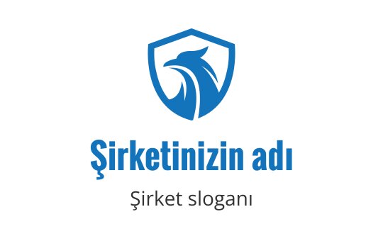 Kalkan şeklinde cesur mavi kartal logo tasarımı