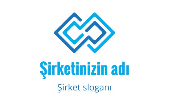 Temiz estetiğe sahip modern mavi iç içe geçmiş şekiller logo tasarımı