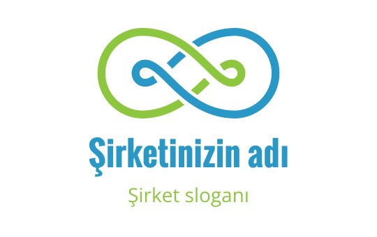Yeşil ve mavi tonlarında modern sonsuzluk logo tasarımı