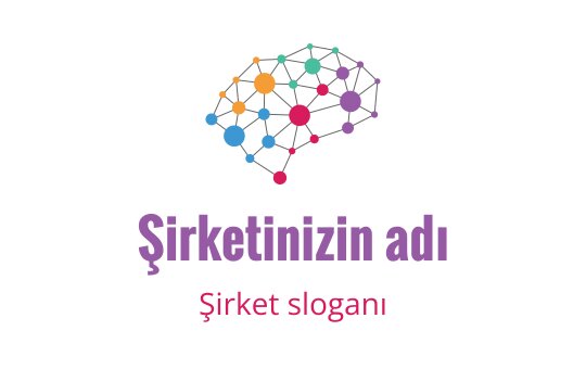 Renkli ağ logo tasarımı, birbirine bağlı düğümler ve çizgiler içeriyor