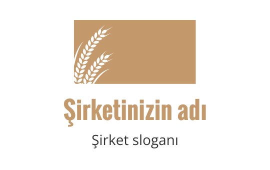 Sıcak tonlarda buğday başakları içeren şık logo tasarımı