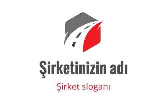 Altıgen şekil içinde bir yol barındıran modern logo tasarımı