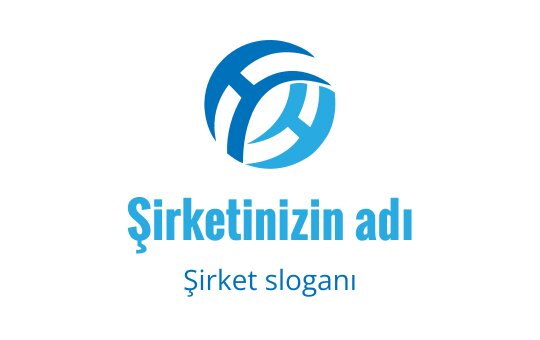 Modern mavi logo tasarımı, iç içe geçmiş dairesel şekiller içeriyor