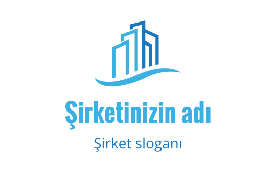 Modern mavi gökyüzü logo tasarımı, akışkan dalga unsuru ile