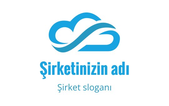 Modern mavi bulut logo tasarımı, akışkan dalga unsurlarıyla